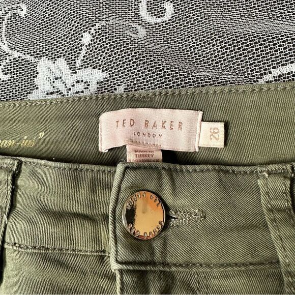 Ted Baker Combate Combat Skinny Jeans in Olive Sz 26 - Picture 5 of 14